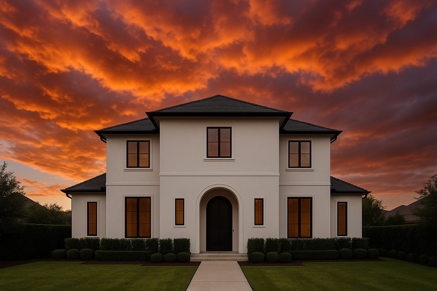 Premium managed property with dramatic sky